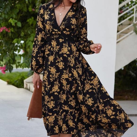 BOHO BEAUTY Floral Print Dress - Black - Picture 2 of 6